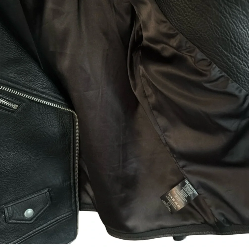 Like New Blank NYC Open Secret Faux Leather Moto Jacket Black Size Small - Picture 11 of 12